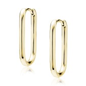 Cercei argint placati cu aur galben 14 mm  x 23 mm DiAmanti Z2074DEG-DIA (Argint 925‰ 4 g.)